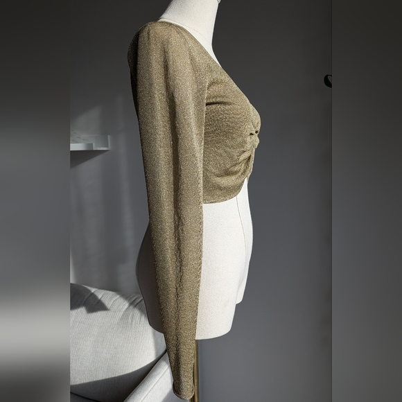 Zeynep Arcay Cropped Glitter Top - Picture 3 of 8